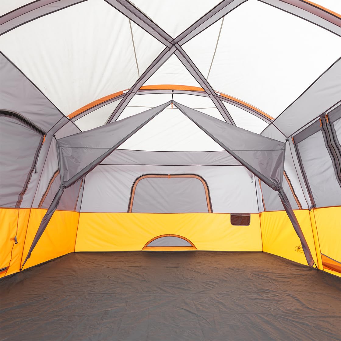 CORE 12-Person Multi-Room Family Cabin Tent with Storage Pockets & Carry Bag