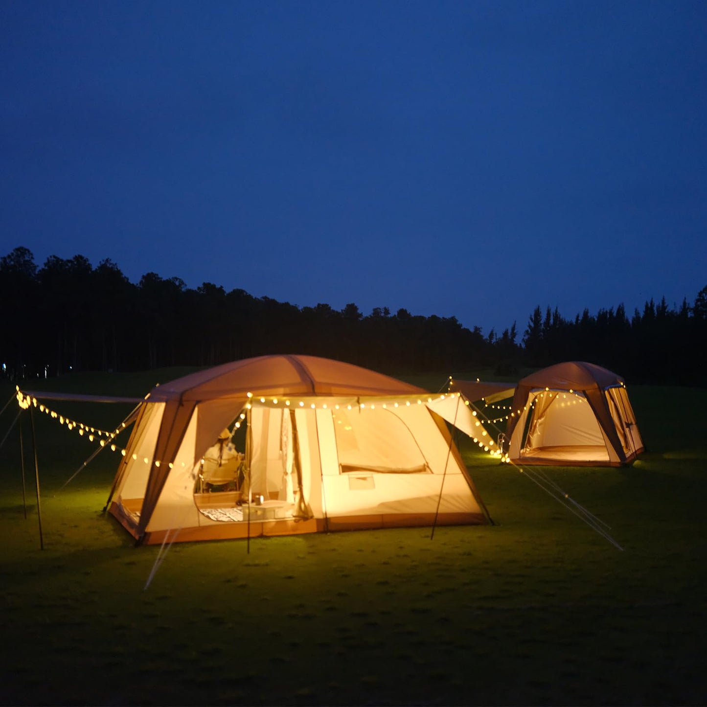 Vidalido 4-6 Person Waterproof 2-Room Camping Tent with 3 Doors – Portable Family Tent