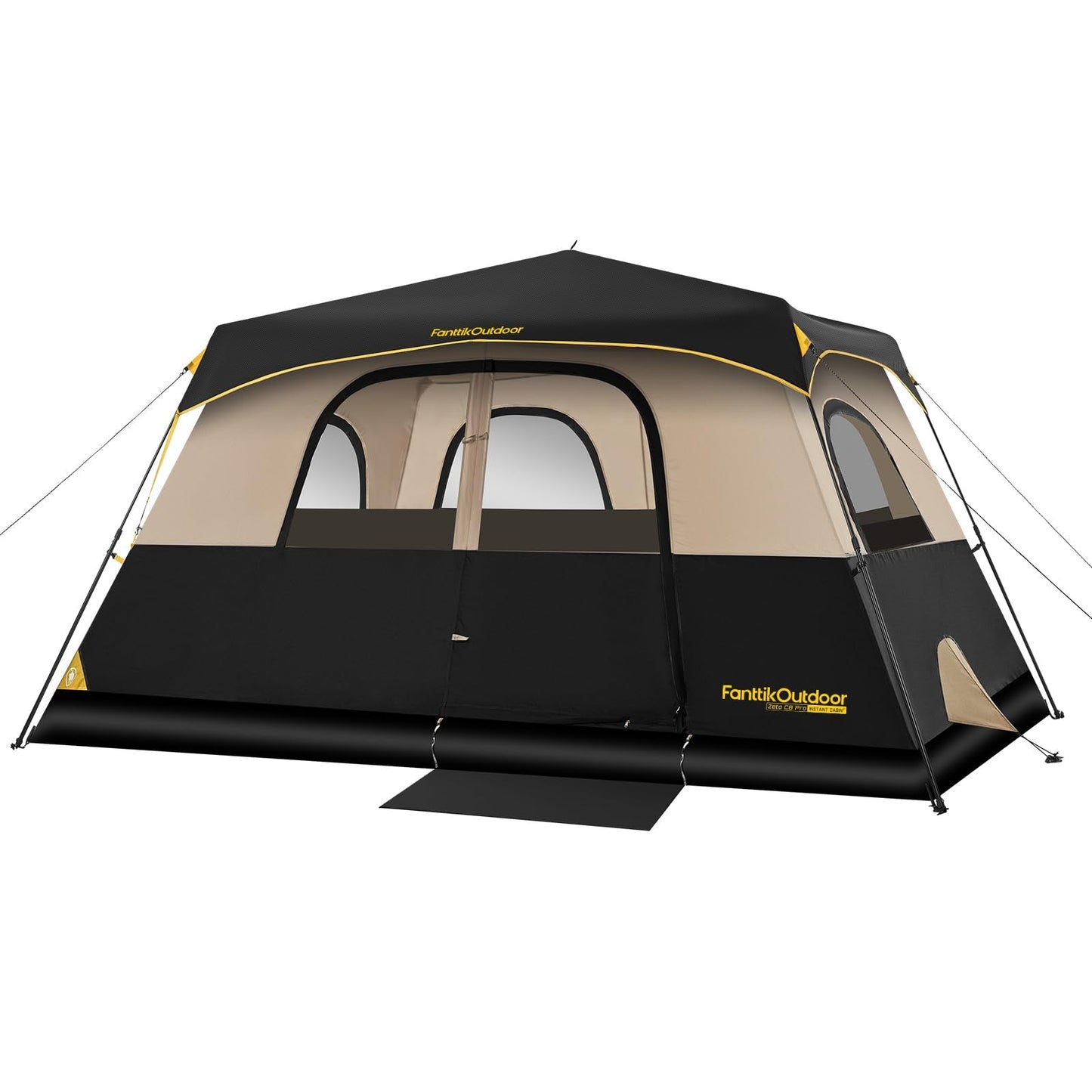 FanttikOutdoor Zeta C8 Pro 8-Person Instant Camping Tent with Rainfly & Carry Bag – Khaki