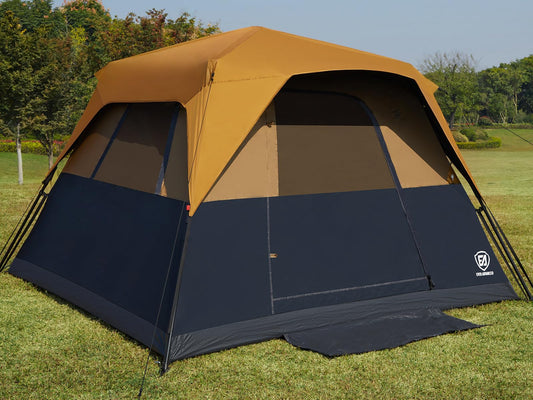 EVER ADVANCED 6-Person Instant Cabin Tent with Rainfly – Water-Resistant, Easy Setup