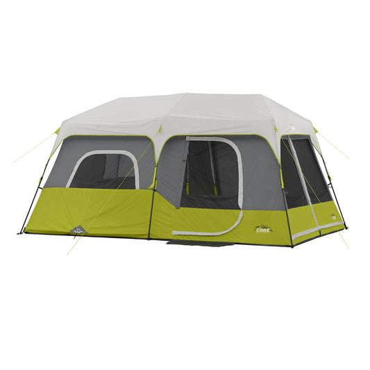 CORE 9-Person Instant Cabin Tent with Multi Rooms & Storage Pockets